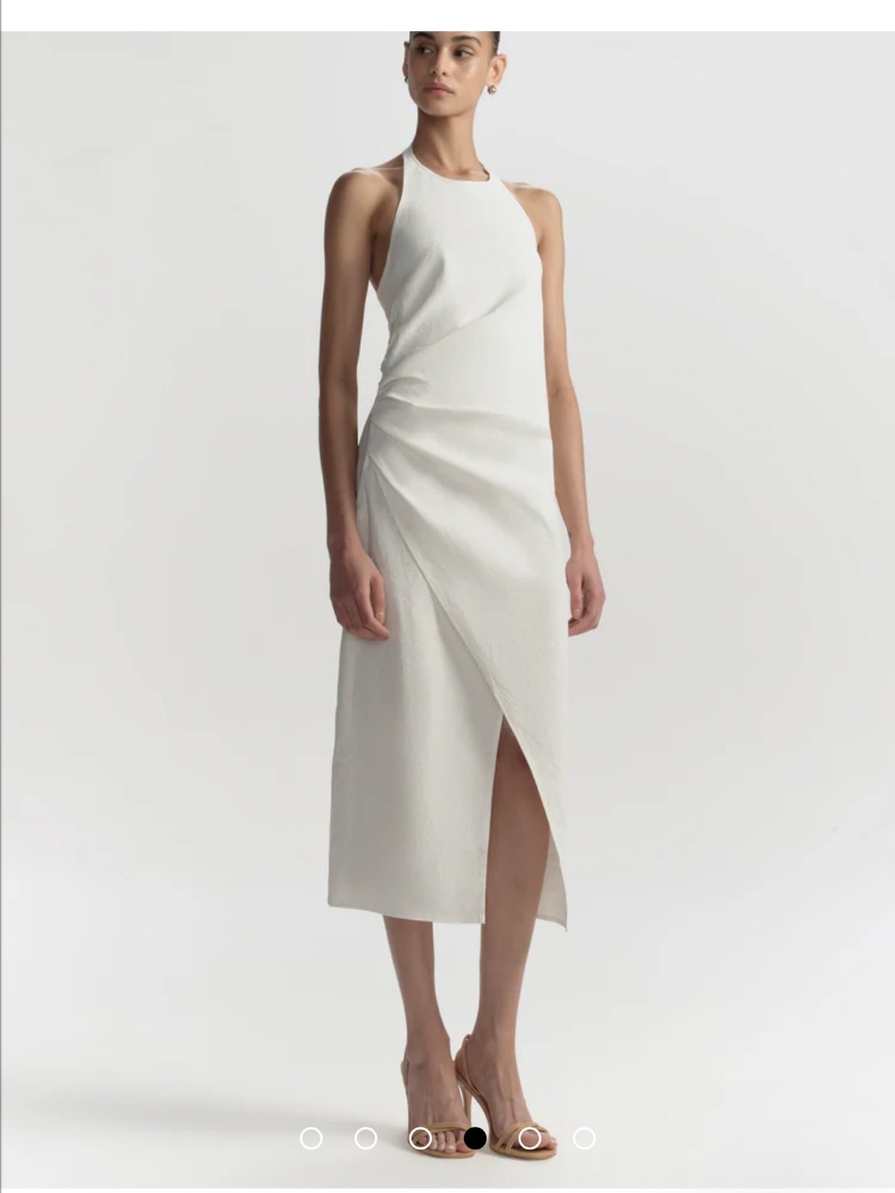A.L.C. Sylvie Linen Midi Halter Dress